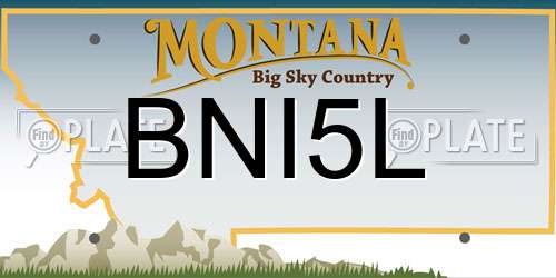 BNI5L Montana License Plate