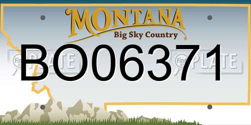 BO06371 Montana License Plate