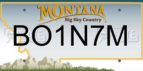 BO1N7M Montana License Plate
