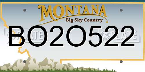 BO2O522 Montana License Plate
