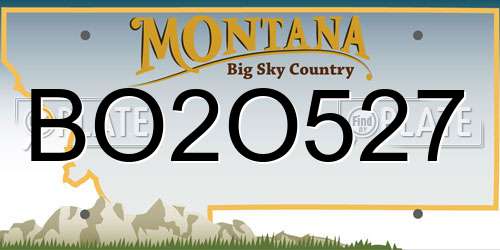 BO2O527 Montana License Plate