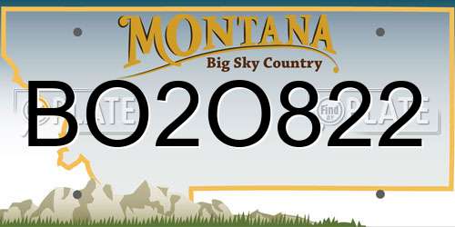 BO2O822 Montana License Plate