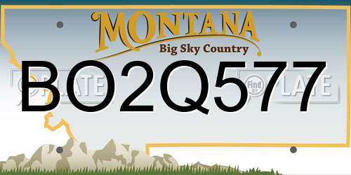 BO2Q577 Montana License Plate