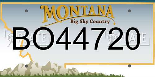 BO44720 Montana License Plate