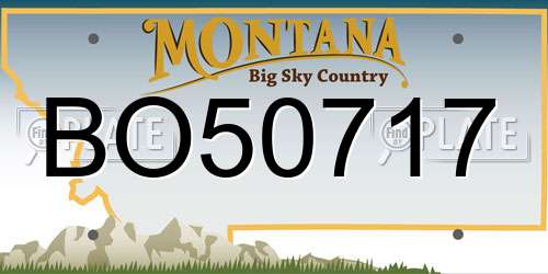 BO50717 Montana License Plate