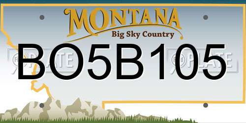 BO5B105 Montana License Plate