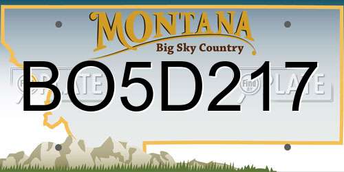 BO5D217 Montana License Plate
