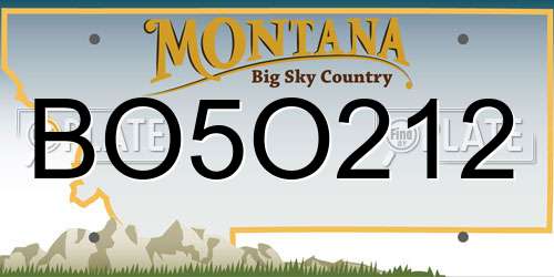 BO5O212 Montana License Plate