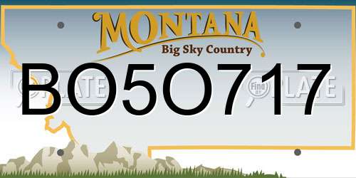 BO5O717 Montana License Plate