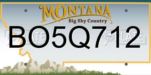 BO5Q712 Montana License Plate