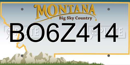BO6Z414 Montana License Plate
