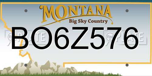 BO6Z576 Montana License Plate