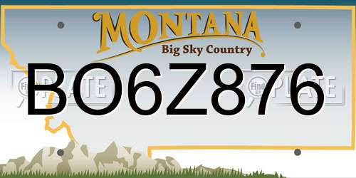 BO6Z876 Montana License Plate