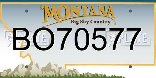 BO70577 Montana License Plate