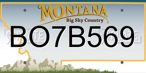 BO7B569 Montana License Plate