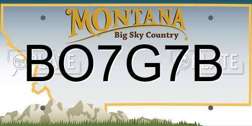 BO7G7B Montana License Plate
