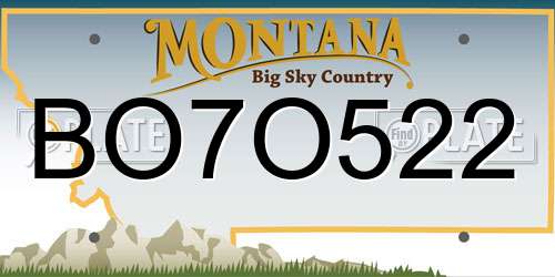 BO7O522 Montana License Plate