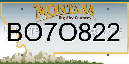 BO7O822 Montana License Plate