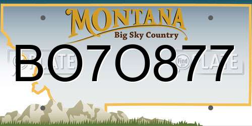 BO7O877 Montana License Plate