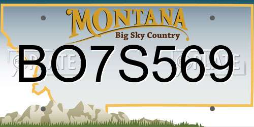 BO7S569 Montana License Plate