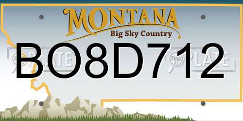 BO8D712 Montana License Plate