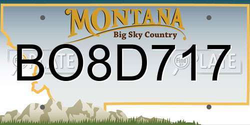 BO8D717 Montana License Plate