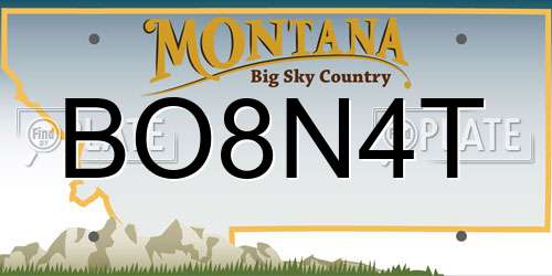 BO8N4T Montana License Plate