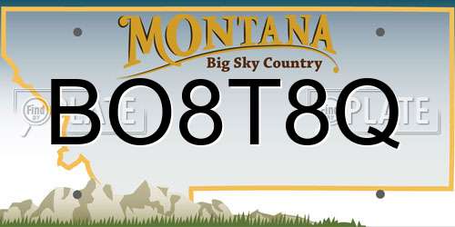 BO8T8Q Montana License Plate