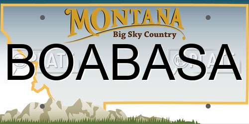 BOABASA Montana License Plate