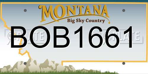 BOB1661 Montana License Plate