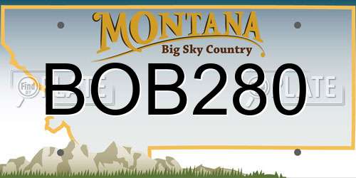 BOB280 Montana License Plate