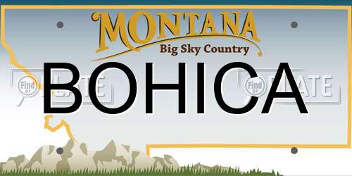 BOHICA Montana License Plate