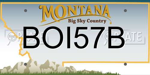 BOI57B Montana License Plate