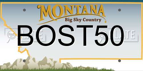 BOST50 Montana License Plate