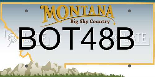 BOT48B Montana License Plate