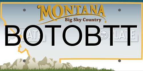BOTOBTT Montana License Plate