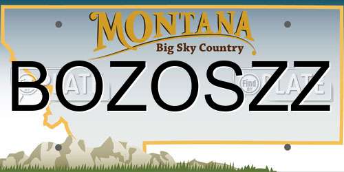 BOZOSZZ Montana License Plate