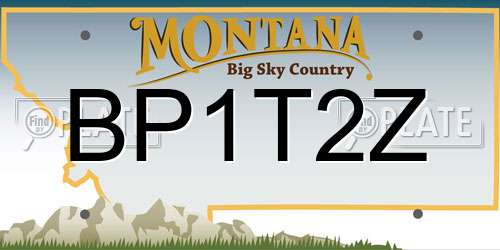 BP1T2Z Montana License Plate