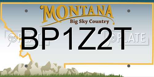 BP1Z2T Montana License Plate