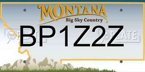 BP1Z2Z Montana License Plate