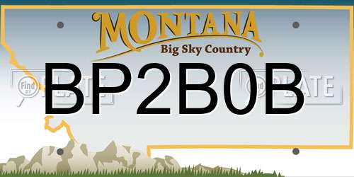 BP2B0B Montana License Plate