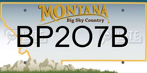 BP2O7B Montana License Plate