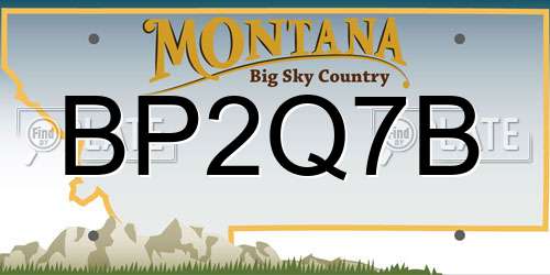 BP2Q7B Montana License Plate