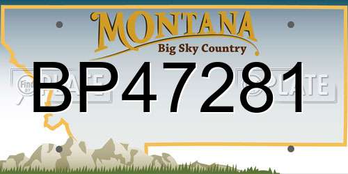 BP47281 Montana License Plate