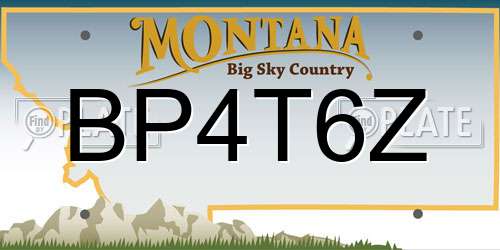 BP4T6Z Montana License Plate