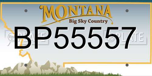 BP55557 Montana License Plate