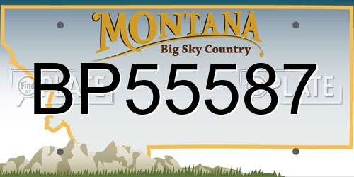BP55587 Montana License Plate