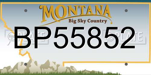 BP55852 Montana License Plate