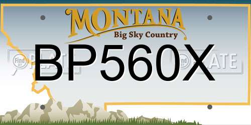BP560X Montana License Plate