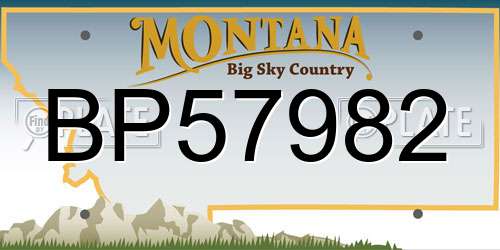 BP57982 Montana License Plate